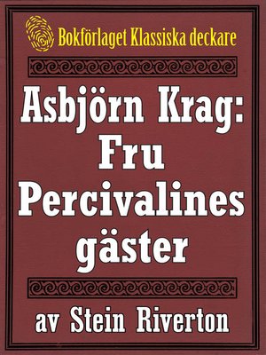 cover image of Asbjörn Krag: Fru Percivalines gäster